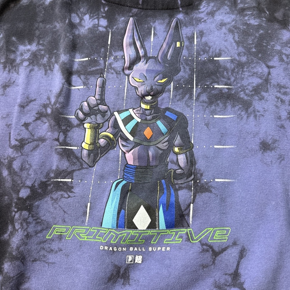 Primitive x Dragon Ball Super Hoodie Men's Size M Beerus Purple Tie Dye - Picture 4 of 9